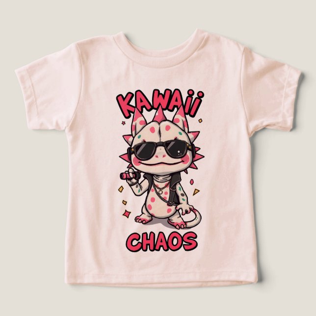 Kawaii Chaos Cool Axolotl Sunglasses LeatherJacket (Design Recto)