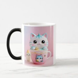 Kawaii Chat Boubble Thé Mug - Jote Pastel esthétiq