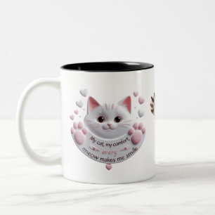 Kawaii Chat Rose Mug - Meow Me Fait Sourire