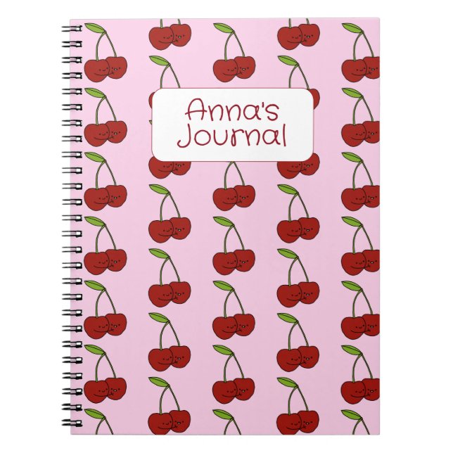 Kawaii Cherries Journal for Girls (Devant)