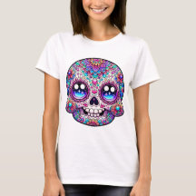 Kawaii Crâne Mandala Art Colorful T-shirt actif