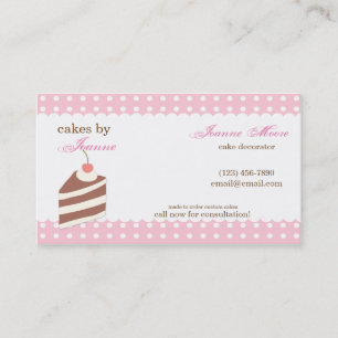Kawaii CUTE Carte de visite boulangerie de gâteau