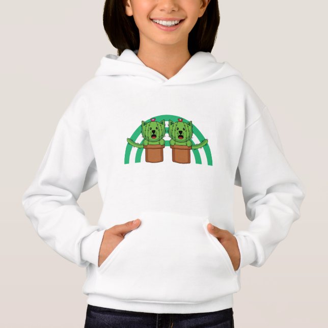 Kawaii Cute Cat Cactus Plante Animal (Devant)