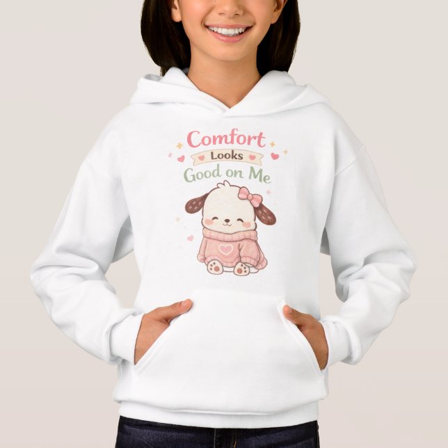 Kawaii Cute Puppy Dog Comfort Looks Good On Me (Devant)