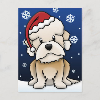 Kawaii Dandie Dinmont Terrier Carte postale de Noë