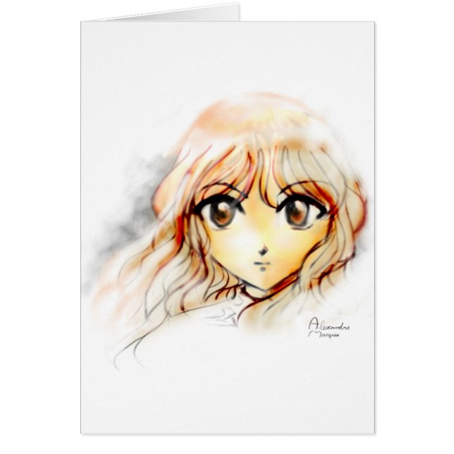 Kawaii de yeux de croquis de fille d'Anime de (Devant)
