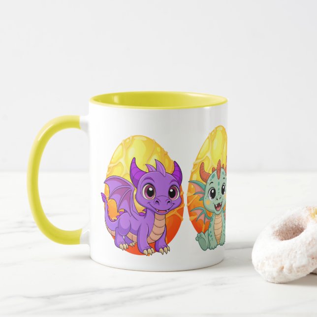  Kawaii Dragon Mug (Avec donut)
