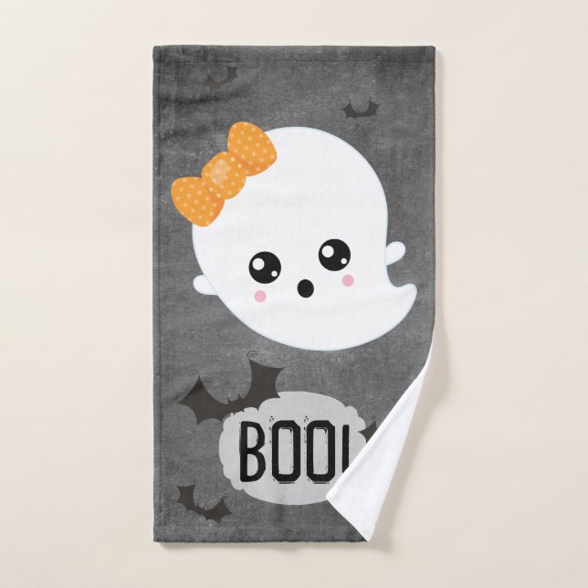 Kawaii Fantôme Boo Halloween (Serviette à main)