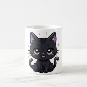 Kawaii Galaxy Chat Noir Mug Cute Kitty Céleste