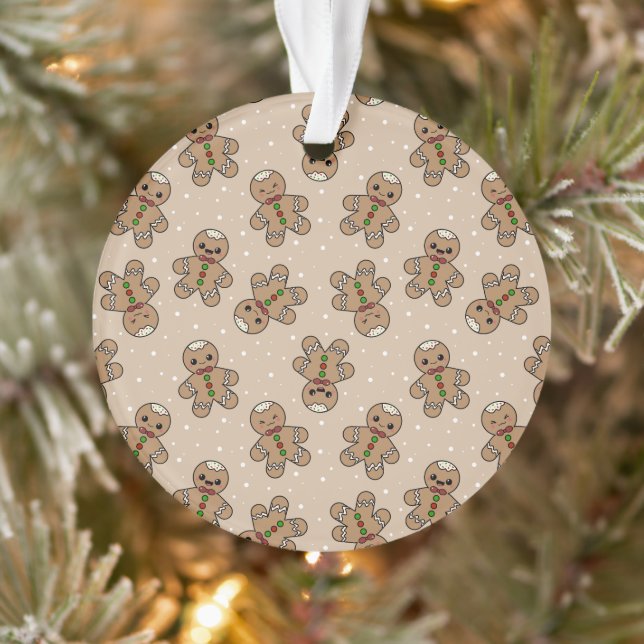 Kawaii Gingerbread Man Pattern  (Arbre)