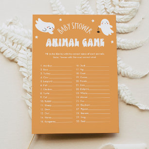 Kawaii Halloween Baby Animal Baby shower Carte de