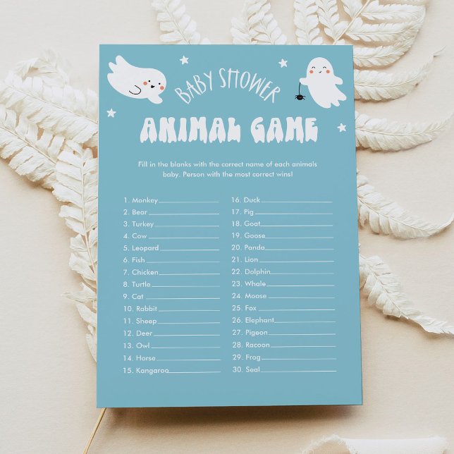 Kawaii Halloween Baby Animal Baby shower Carte de  (Créateur téléchargé)