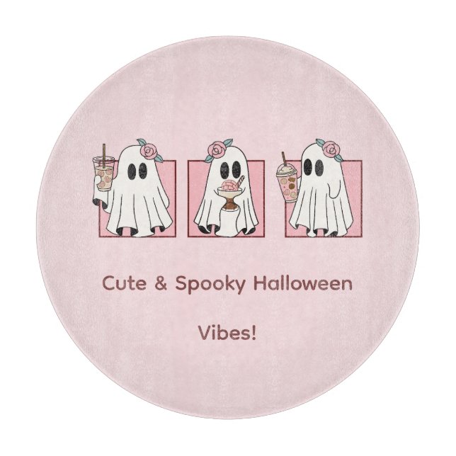 Kawaii Halloween Planche à découper rose (Devant)