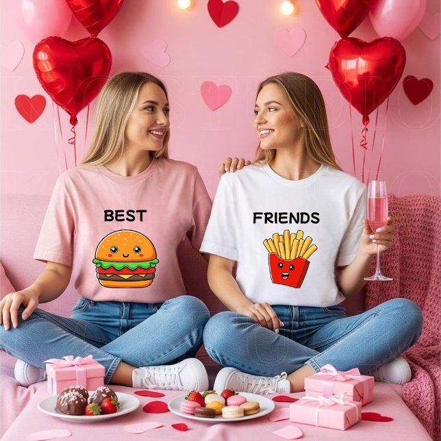 Kawaii hamburger and French fries T-shirt for coup (Créateur téléchargé)