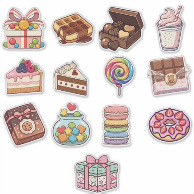 Kawaii Happy Cloud Sticker – Cute Pastel Cartoon W (Devant)