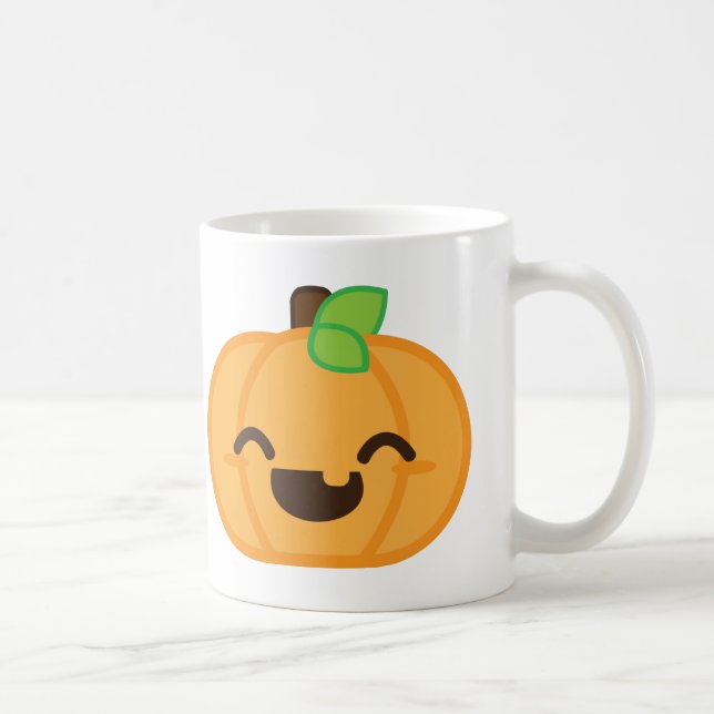 Kawaii Jack-o'-lantern Citrouille Mug (Droite)