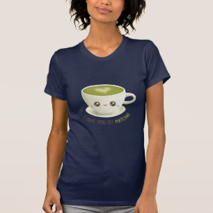 Kawaii Je T'aime Tellement Matcha T-Shirt Fille à 
