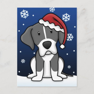 Kawaii Mantle Great Dane Christmas Carte postale