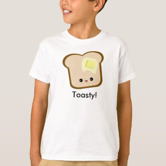 Kawaii mignon Toasty ! T-shirt de filles de pain