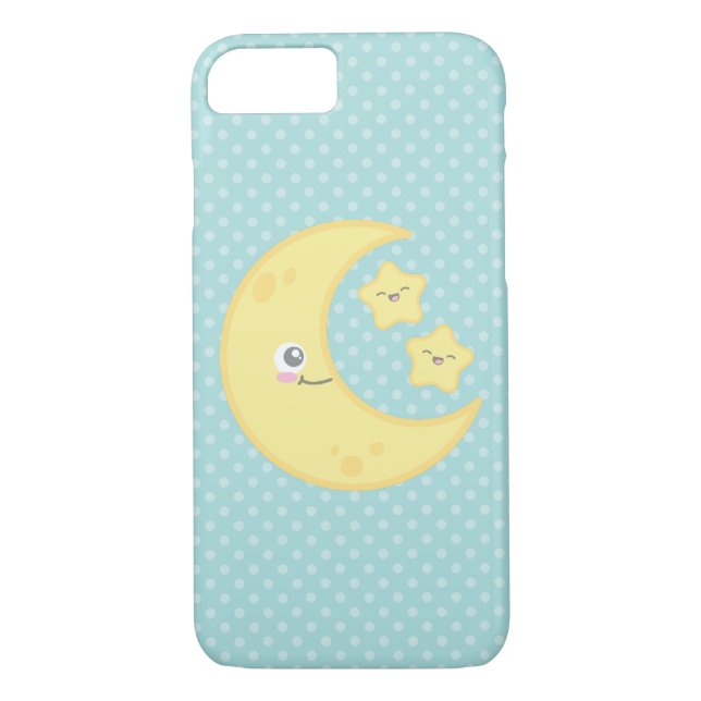 Kawaii Moon et coque iphone des étoiles (Dos)