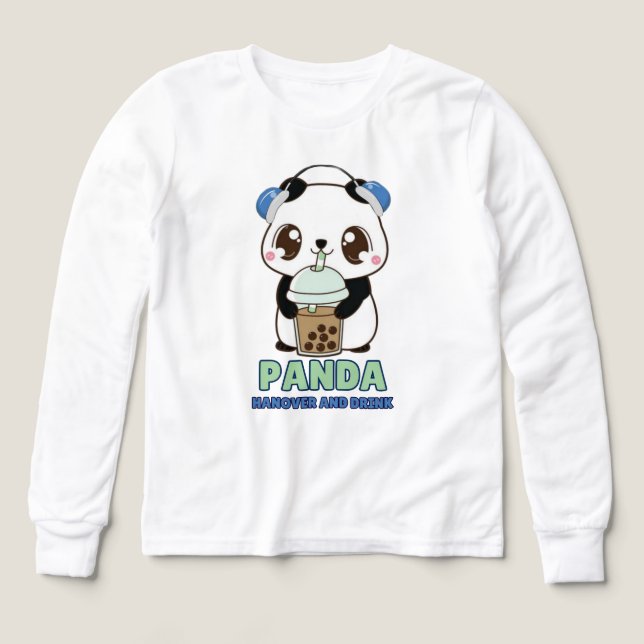 Kawaii panda T-Shirt Design (Motif recto)