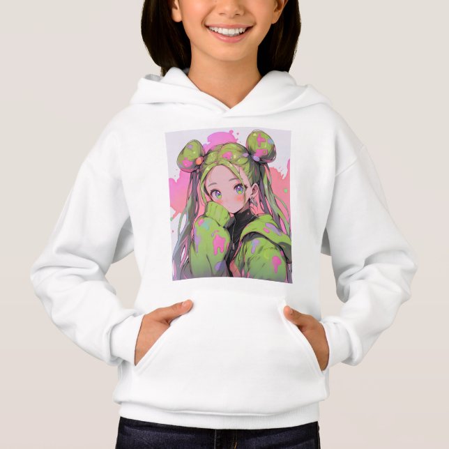 Kawaii Pastel Splatter Anime Girl (Devant)