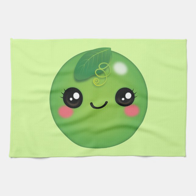 Kawaii Pea Serviette de cuisine (Horizontal)