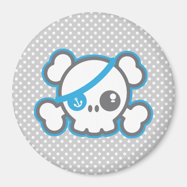 Kawaii Pirate Sketch Magnet (Devant)