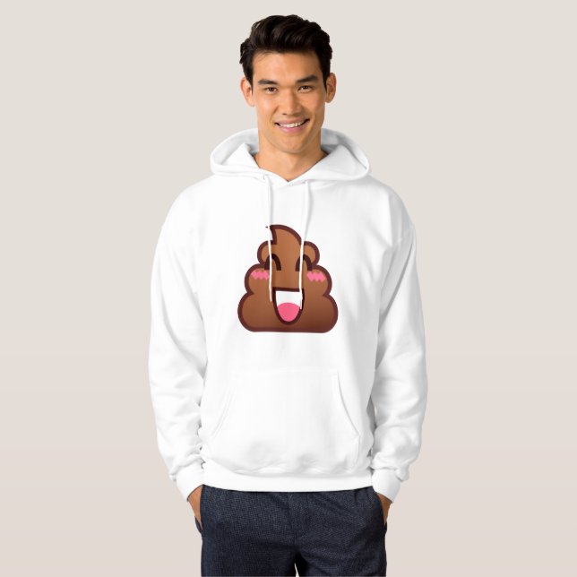 kawaii poop emojis mens sweat - shirt à capuche ca (Devant entier)