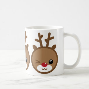 Kawaii Reindeer Christmas Mug