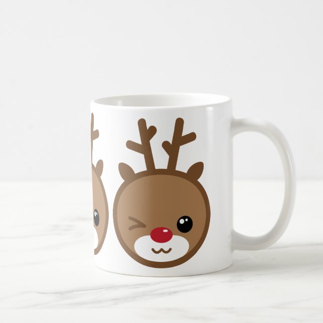 Kawaii Reindeer Christmas Mug (Droite)