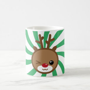Kawaii Reindeer Christmas Mug