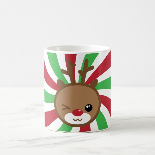 Kawaii Reindeer Christmas Mug (Centre)