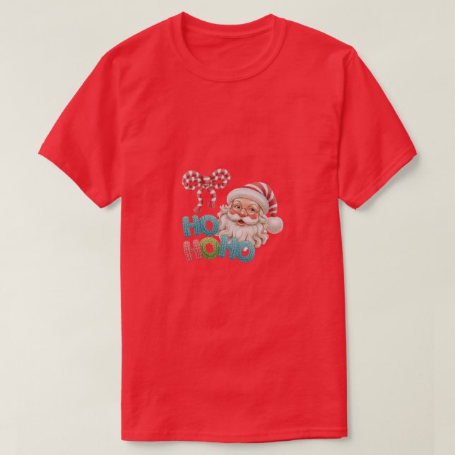 Kawaii Santa Conception de T-Shirt pour les fêtes  (Design devant)