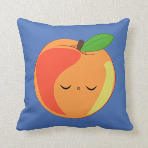 Kawaii Sleepy Lil’ Peach coussin