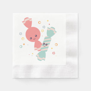 Kawaii Souriant serviettes en papier bonbon