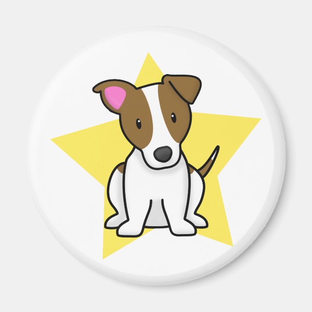 Kawaii Star Jack Russell Terrier Magnet (Devant)