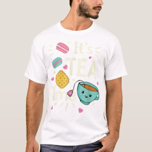 Kawaii Tea Cookie Macarons Tea Time TShirt