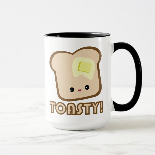 Kawaii Toasty ! Tasse de pain grillé (Droite)