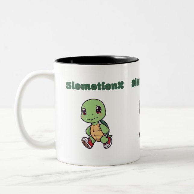 Kawaii Turtle Mug - Cute Slomotionx Cartoon Café (Gauche)