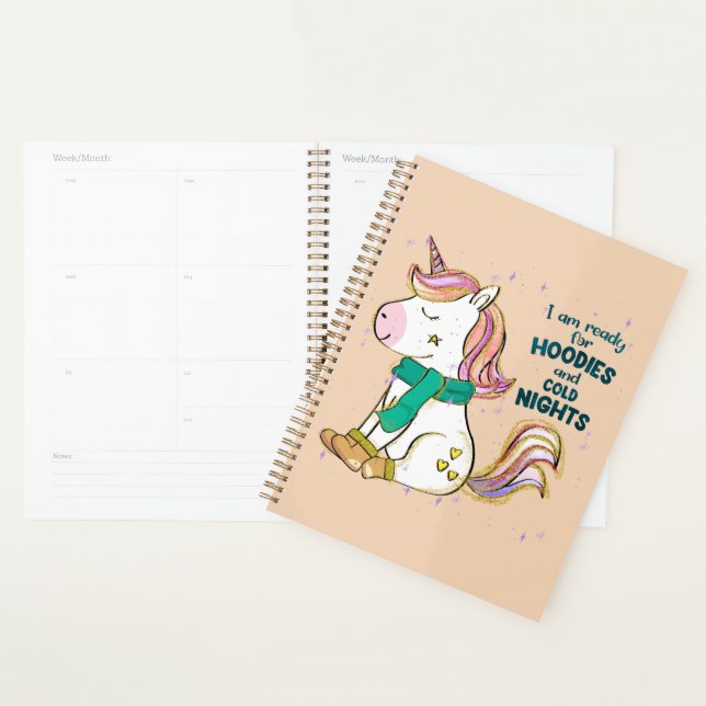Kawaii Unicorn | Hiver et Sweat - shirt à capuche (Devant avec enveloppe)