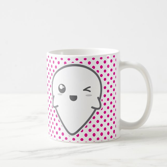 Kawaii Winking Ghost Mug (Droite)