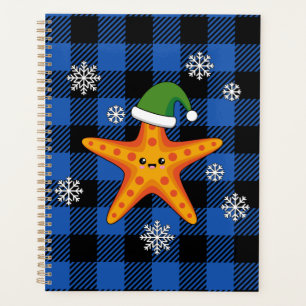Kawaii Xmas Starfish sur Blue Buffalo Motif
