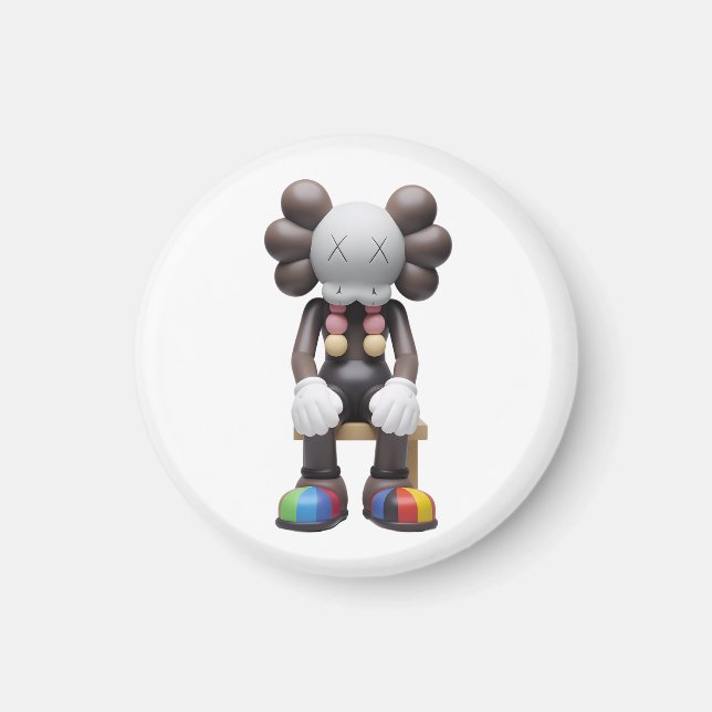 KAWS at Rest Magnet - Unique Imprimé Magnétique (Devant)