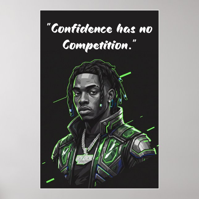 Kay Flock Poster – Confidence Has No Competition (Devant)