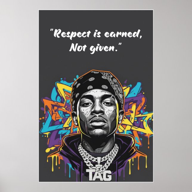 Kay Flock Poster – Respect Is Earned Not Given (Devant)