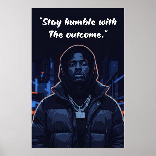 Kay Flock Poster – Stay Humble With the Outcome (Devant)