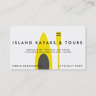 Kayak Company ou Tours Carte de visite