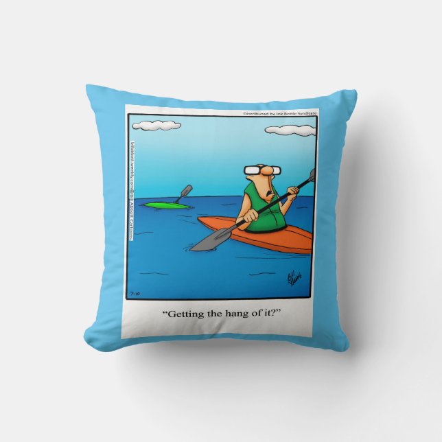 Kayaking Humour Coussin cadeau (Recto)
