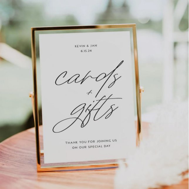 KAYLA | Panneau Cartes & Cadeaux pour mariage et é (Créateur téléchargé)